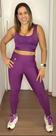 Conjunto Calça e Top com bojo Removível Semi Poliamida