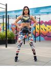 Conjunto calça e top quadrinhos mulher maravilha fitness academia
