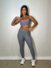 Conjunto Calça e top reto Aura - Grafite