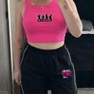 Conjunto Calça Feminina e Cropped Black Pink Kpop Blinks