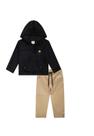 Conjunto Calça Moletom Bege e Casaco Menino LucBoo