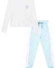 Conjunto Calça nylon lateral brilhante e blusa tamanho 04