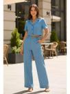 Conjunto Calça Pantalo e casaquinho Cropped linho Kely Conjunto Calça Pantalo e casaquinho Cropped linho Kely