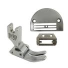 Conjunto Calcador Chapa de agulha e Dente 4 Carreiras Para Tecidos Médio/Pesado para Máquina de costura Reta Industrial