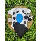 Conjunto Calce Facil Com Body E Short Bebe Menino Mêsversario Estampado Verão 100% Suedine
