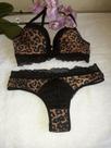 Conjunto Calcinha e sutiã animal print, modelo onça
