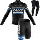 Conjunto Caloi Camisa Ciclismo Manga Longa Bermuda Gel 3D e Pernito Uv Mtb