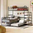 Conjunto Cama Alta com Bicama Infantil / Juvenil Teko Casatema Verde / Álamo