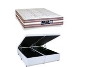 Conjunto Cama Box Baú Blindada Queen Jadmax + Colchão Le Griff Sanko 158x198x75 - Molas Ensacadas - Linha Firme - Resistente