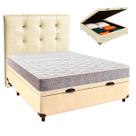 Conjunto Cama Box Bau Blindado Casal + Colchão D23 D23 Inducol + Cabeceira
