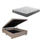 Conjunto Cama Box Baú Casal 138x188cm em material sintético com Colchão Adapto Molas Ensacadas B&G Conjunto Cama Box Baú Casal 138x188cm em material sintético com Colchão Adapto Molas Ensacadas B&G