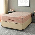 Conjunto Cama Box Bau Casal + Colchão Airtech Ortobom