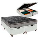 Conjunto Cama Box Bau Casal + Colchão Conforto Paropas
