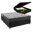 Conjunto Cama Box Bau Casal + Colchão Iso100 Ortobom