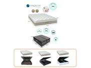 Conjunto Cama Box Baú Casal King + Colchão Sankonfort Strong 193x203x74 (Molas Ensacadas Linha Firme Resistente)