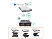 Conjunto Cama Box Baú Casal Queen Bipartido + Colchão Sankonfort Sleep Fresh Molas Ensacadas 158x198x72