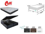 Conjunto Cama Box Baú Casal Queen Jadmax + Colchão Castor Class 158x198x67 Conjunto Cama Box Baú Casal Queen Jadmax + Colchão Castor Class 158x198x67