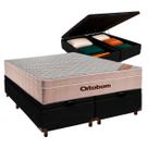 Conjunto Cama Box Bau Queen + Colchão Airtech Ortobom