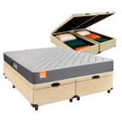 Conjunto Cama Box Bau Queen + Colchão Pro Inducol Conjunto Cama Box Bau Queen + Colchão Pro Inducol
