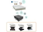 Conjunto Cama Box Baú Queen + Colchão Sankonfort Strong 158x198x74(Molas Ensacadas Firme - Suporte de peso até 150kg por pessoa)