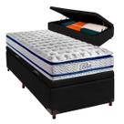Conjunto Cama Box Bau Solteiro + Colchão Blue Paropas