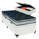 Conjunto Cama Box Bau Solteiro + Colchão Conforto Paropas