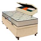 Conjunto Cama Box Bau Solteiro + Colchão Maxsono Paropas