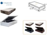 Conjunto Cama Box Baú Solteiro + Colchão Molas Ensacadas Sankonfort Tranquillité 88x188x74 ( Linha Alta) Conjunto Cama Box Baú Solteiro + Colchão Molas Ensacadas Sankonfort Tranquillité 88x188x74 ( Linha Alta)