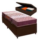 Conjunto Cama Box Bau Solteiro+Colchão Ortophedic Sankonfort