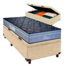 Conjunto Cama Box Bau Solteiro + Colchão Petrus Paropas