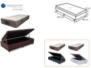 Conjunto Cama Box Baú Solteiro King Americano + Colchão Sankonfort Tranquillité 96x203x72 Conjunto Cama Box Baú Solteiro King Americano + Colchão Sankonfort Tranquillité 96x203x72