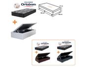 Conjunto Cama Box Baú Solteiro King Medida Especial + Colchão Ortobom Iso Superpocket 108x198x67 (Camas Funcionais)