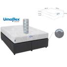 Conjunto Cama Box Bipartida Casal Suede com Colchão D33 Firme 138x188 ENROLADO Suporte 130Kg