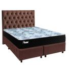 Conjunto Cama Box Bipartido Casal com Colchão Molas Ensacadas Life Gold Paropas e Cabeceira