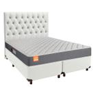 Conjunto Cama Box Branco Queen + Colchão D23 Pro Inducol + Cabeceira