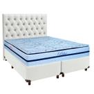 Conjunto Cama Box Branco Queen + Colchão Molas Ensacadas Blue Paropas + Cabeceira