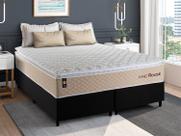Conjunto Cama Box c/ Molas Ensacadas Alford Bege Queen 158x198x66