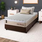 Conjunto Cama Box c/ Molas Ensacadas Alford Bege Solteiro 96x203x66