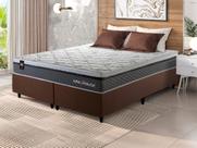 Conjunto Cama Box c/ Molas Ensacadas Benton Cinza King 193x203x71 Conjunto Cama Box c/ Molas Ensacadas Benton Cinza King 193x203x71