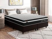 Conjunto Cama Box c/ Molas Ensacadas Durham Preto King 193x203x60 Conjunto Cama Box c/ Molas Ensacadas Durham Preto King 193x203x60