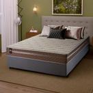 Conjunto Cama Box c/ Molas Ensacadas Georgia Bege Casal 138x188x60