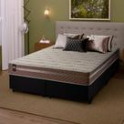Conjunto Cama Box c/ Molas Ensacadas Georgia Bege King 193x203x60