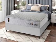 Conjunto Cama Box c/ Molas Ensacadas New Moon Branco Casal 138x188x66