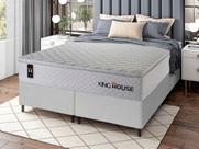 Conjunto Cama Box c/ Molas Ensacadas New Moon Branco King 193x203x66