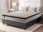 Conjunto Cama Box c/ Molas Ensacadas New York Branco Casal 138x188x73