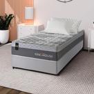 Conjunto Cama Box c/ Molas Ensacadas Sheffield Cinza Solteiro 88x188x65 Conjunto Cama Box c/ Molas Ensacadas Sheffield Cinza Solteiro 88x188x65