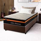 Conjunto Cama Box c/ Molas Ensacadas Sirius Preto Solteiro 96x203x65