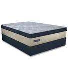 Conjunto Cama Box Casal 138x188x41cm Royal Blue Gazin Colchões Megasul