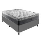 Conjunto Cama Box Casal Cinza Palermo de Molas Ensacadas
