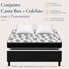 Conjunto Cama Box Casal Conjugada com Colchão Espuma D20 e 2 Travesseiros Conjunto Cama Box Casal Conjugada com Colchão Espuma D20 e 2 Travesseiros
